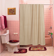 Plain Panama & Linen Shower Curtains-ZigZagZurich
