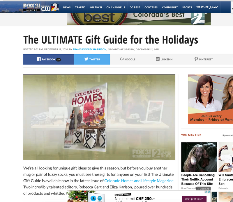 Colorado Homes and Lifestyle Magazine Gift Guide 2016 x ZigZagZurich