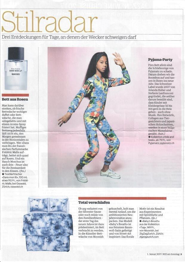 NZZ am Sonntag x ZigZagZurich - Trends 2017 Featuring Moonish Tag Kollection Bettwäsche