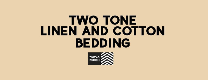 LITERIE BICOLORE EN LIN ET COTON