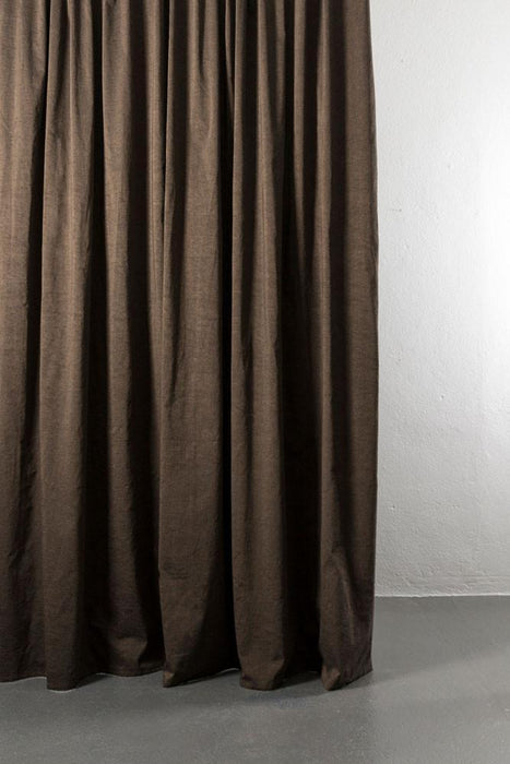 Cotton & Linen Curtains "Belize" in Bronze & Black Colors
