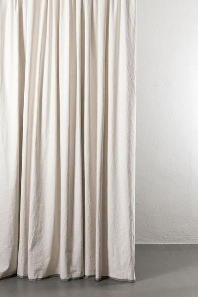 Cotton & Linen Curtains "Belize" in Sand & Stone Colors