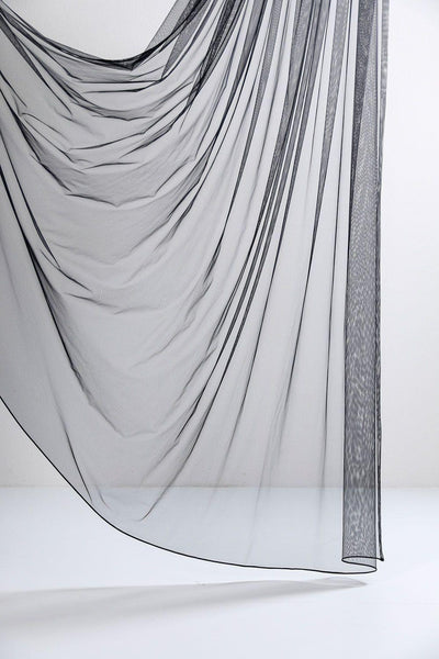 Sheer Tulle Curtains in Black Color
