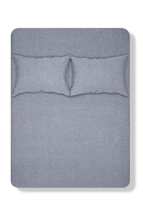 Linen Bedding Melange in Blue Color