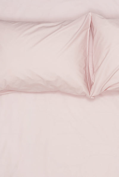 Pima Baumwoll Perkal Bettwäsche in Blush Rosa