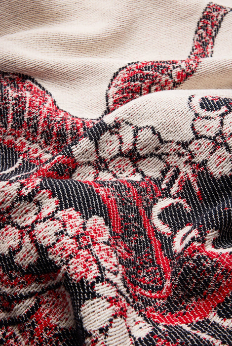 Cotton Beach Towel / Mini Blanket "Hebi" by Michele Rondelli