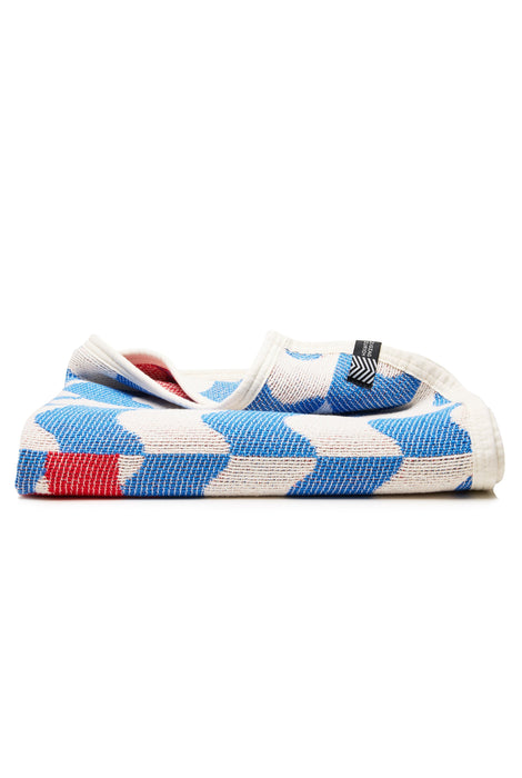 Cotton Beach Towel / Mini Blanket "Surf N Turf" by Dalakami