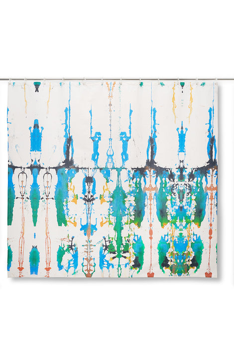 Artist Cotton Shower Curtain "Eden" by Alexander Bühler
