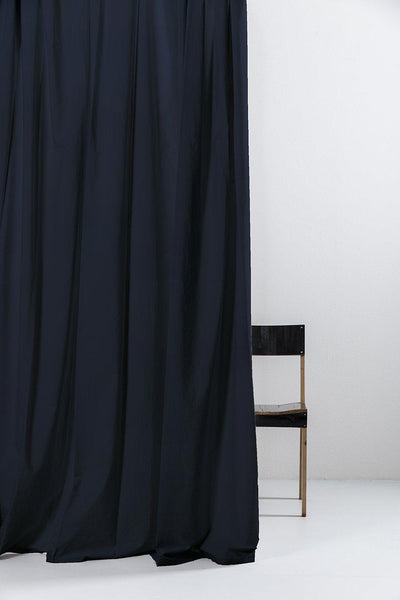 Egyptian Cotton Curtains in Indigo Color