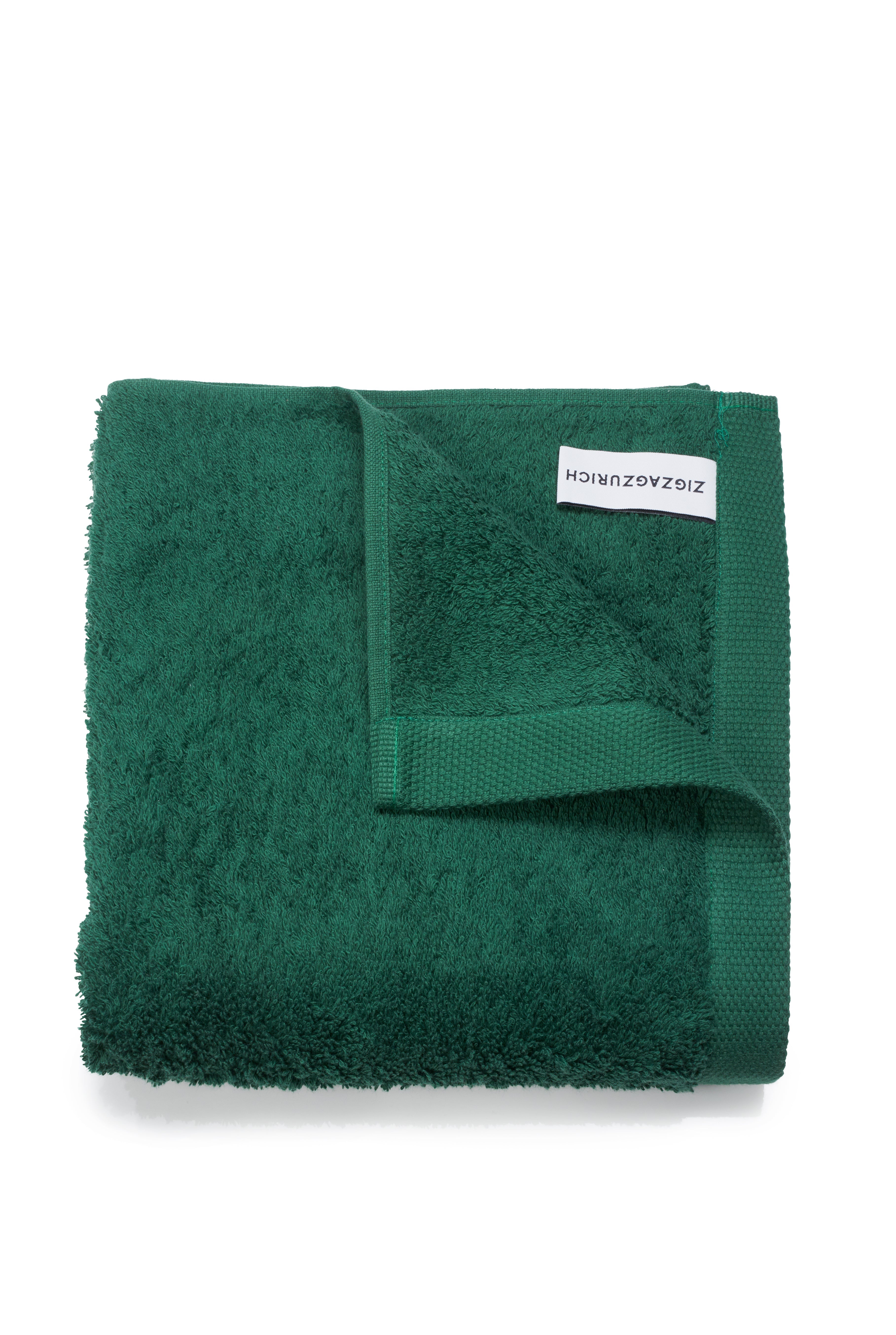 Luxury Bath Towel Sets in Emerald Green Color ZigZagZurich