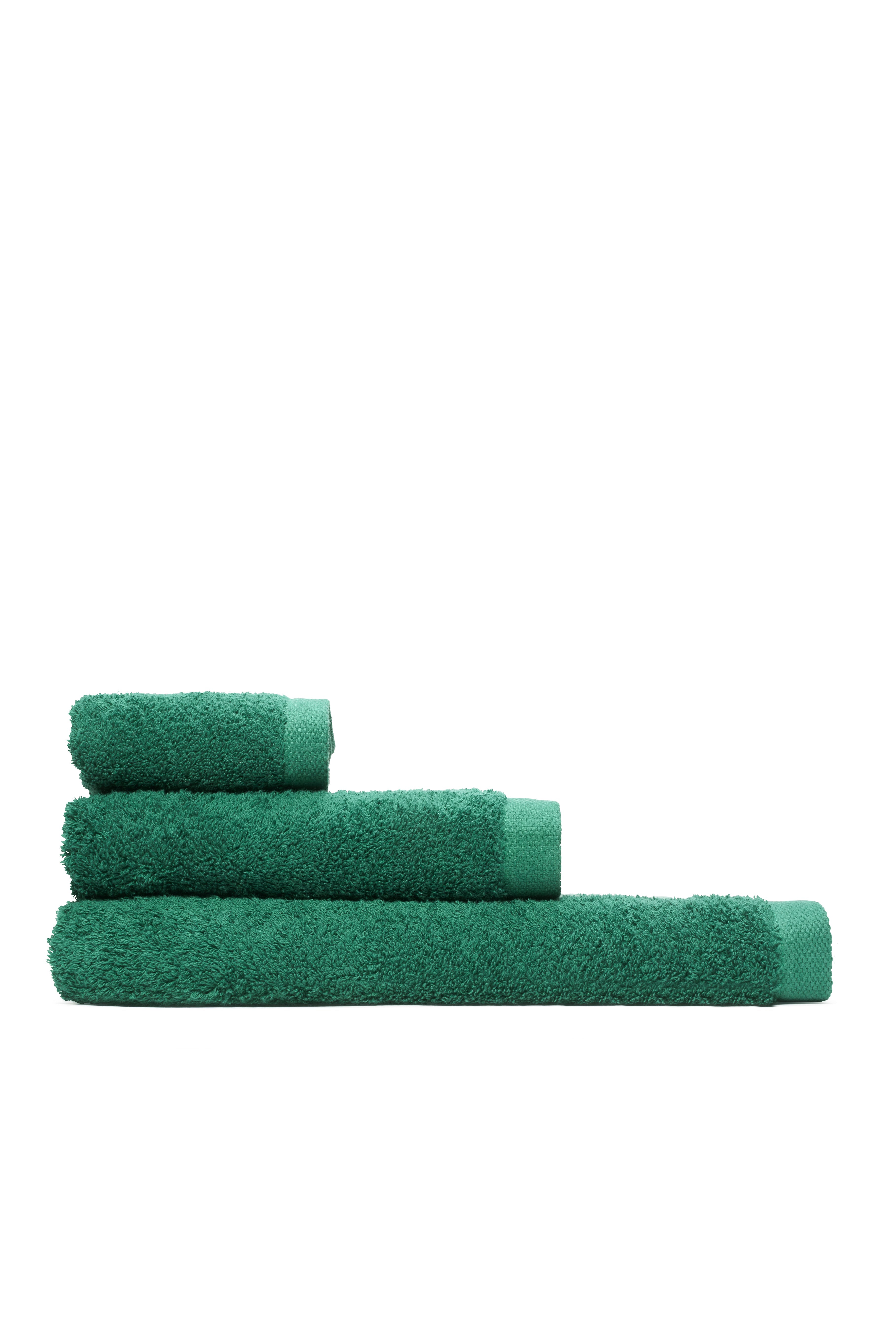 Luxury Bath Towel Sets in Emerald Green Color ZigZagZurich