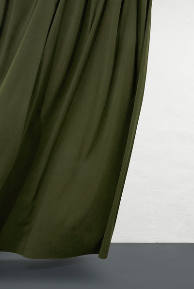 Dimout Curtains "Groovy Corduroy Weave" in Olive Color