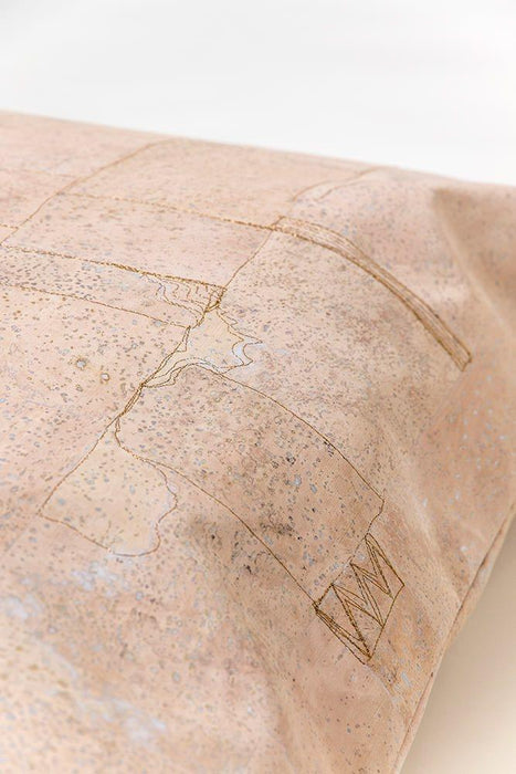 Cork Pillows and Cushions Hand Embroidered by Carmen Boog