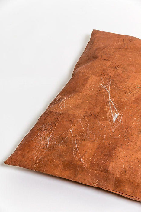 Cork Pillows and Cushions Hand Embroidered by Carmen Boog
