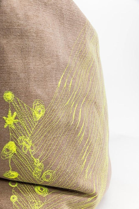 Cotton Denim Pillows and Cushions Hand Embroidered by Carmen Boog