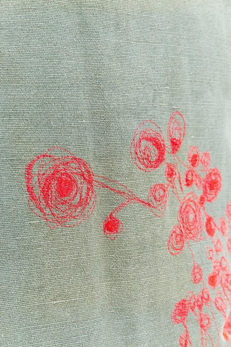 Cotton Denim Pillows and Cushions Hand Embroidered by Carmen Boog