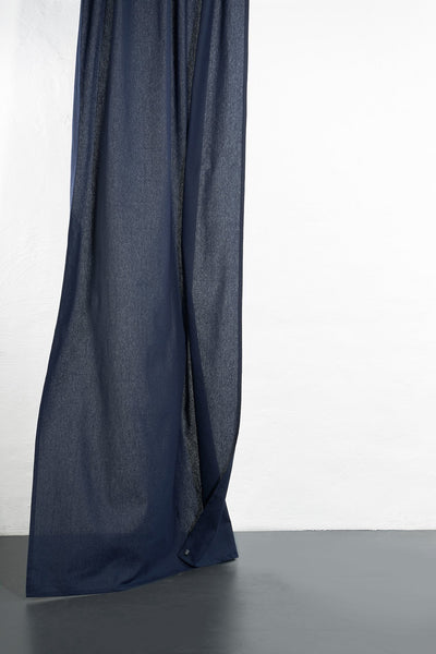 Hemp and Organic Cotton Curtains in Marine Blue Color