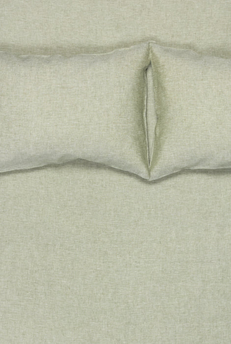 Linen Bedding "Light Melange" in Green Colour