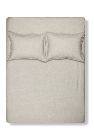 Linen Bedding "Light Melange" in Grey Color