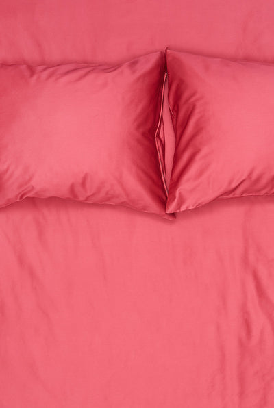 Ägyptische Baumwollsatin Bettwäsche in Magenta