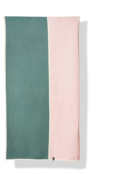 Cotton Blanket or Bedspread Maxi XL in Pink & Emerald Colors