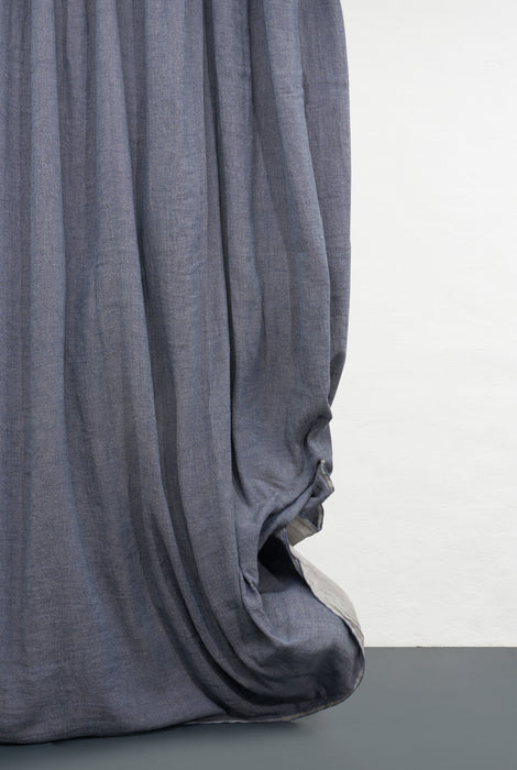 Heavy Linen Curtains "Maximus" in Ocean Blue Color