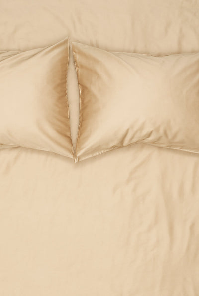Egyptian Cotton Sateen Bedding in Ocre Color