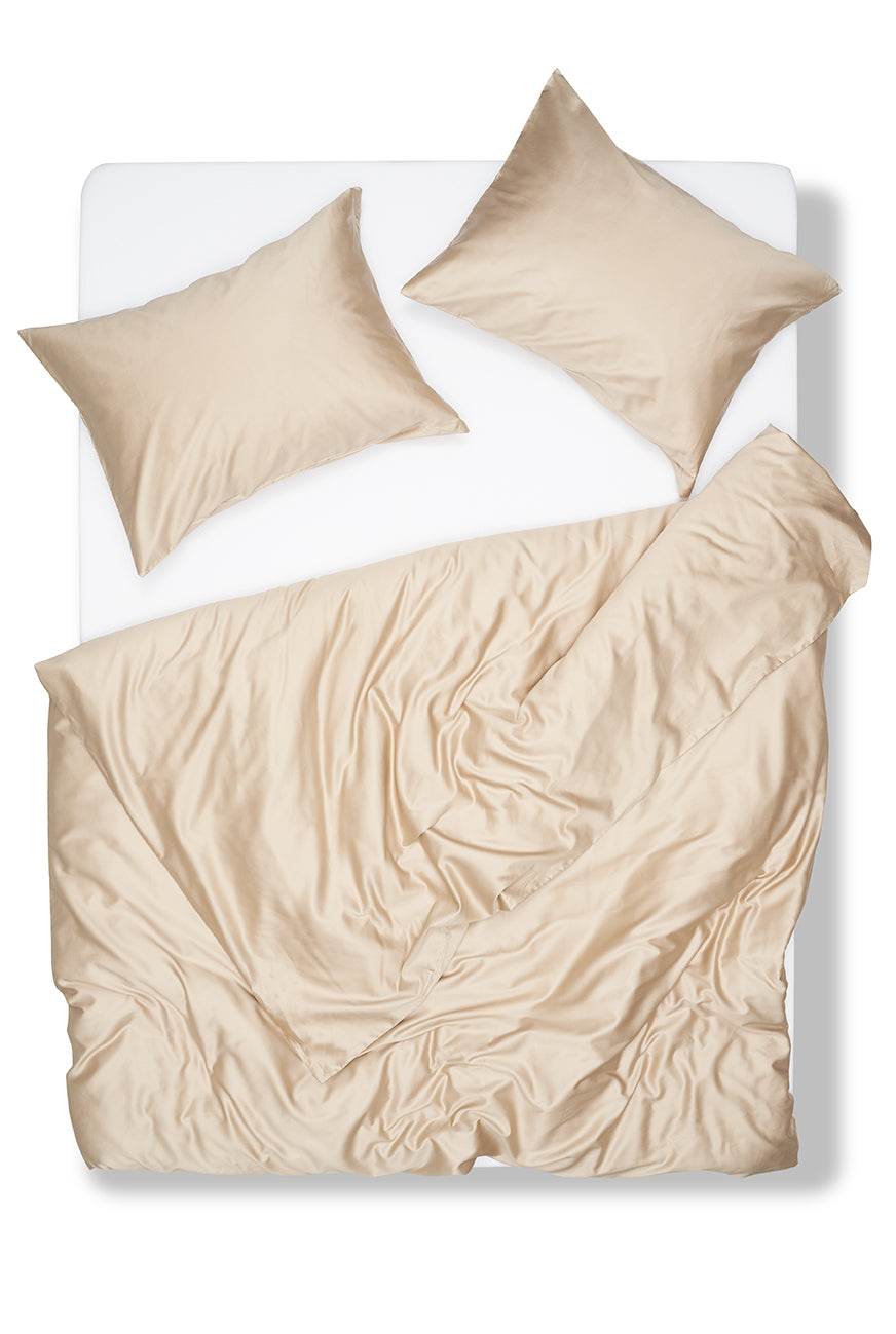 Ägyptische Baumwoll-Satin Bettwäsche – Sand – ZigZagZurich