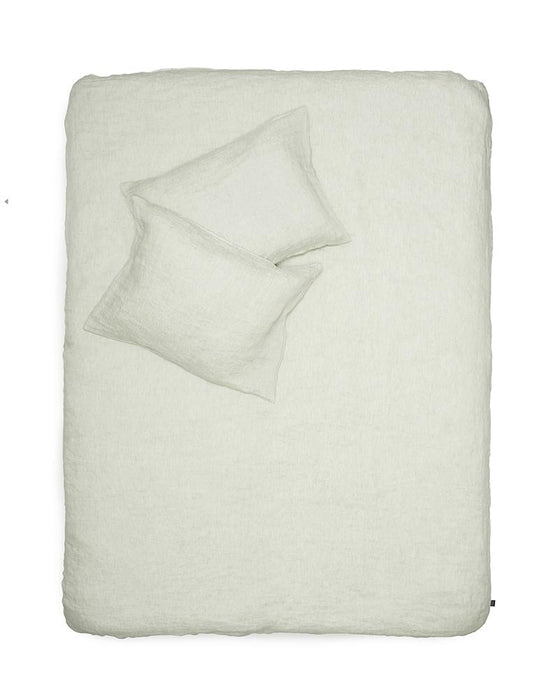 Linen Bedding Two Tone Stonewashed in Mint Color