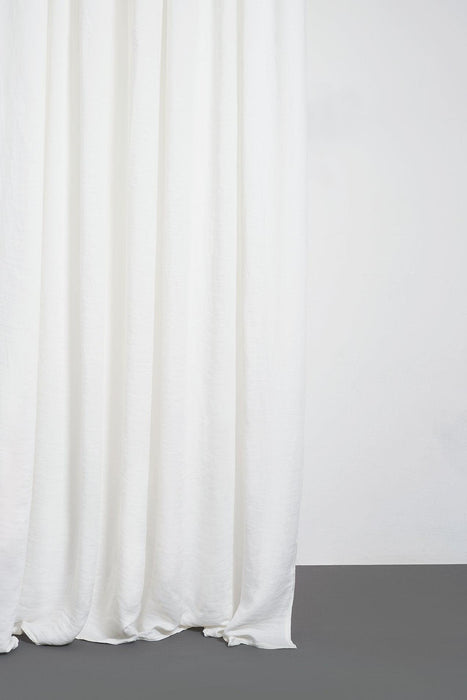 Linen Curtains Two Tone Stonewashed in White Color