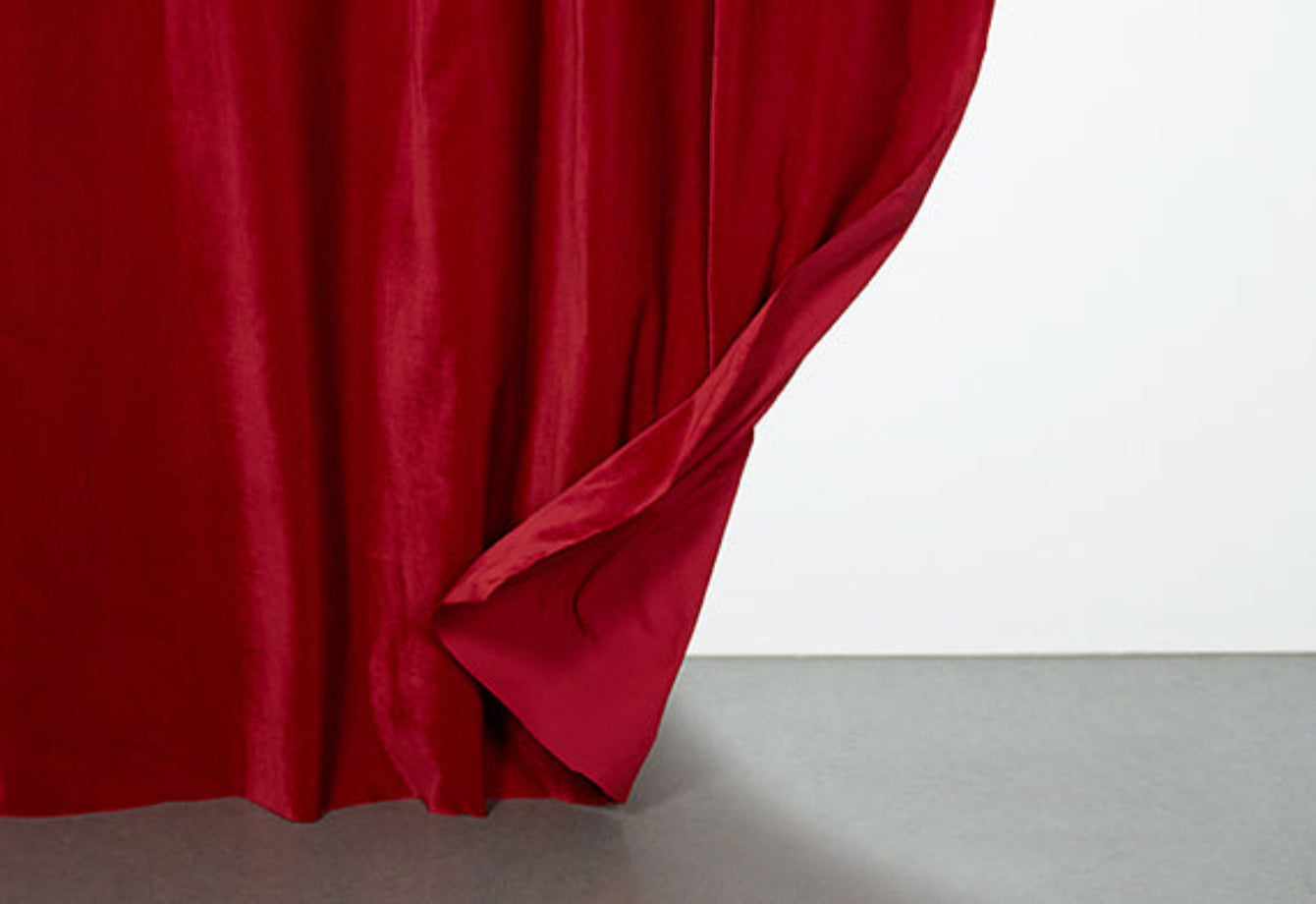 Cutrin Color:red Velvet Curtain in Cherry Red Color - Extra Wide – ZigZagZurich