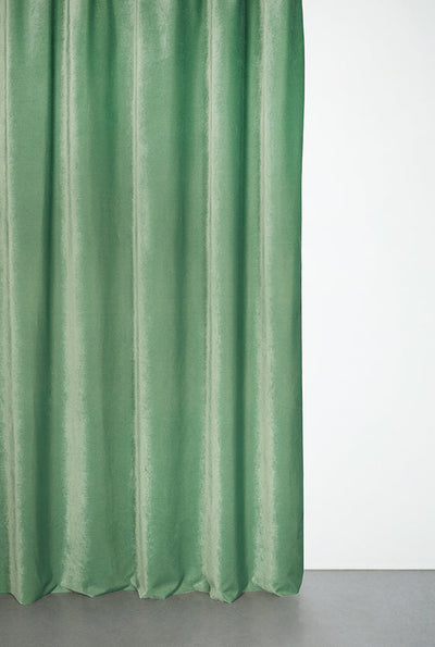 Velvet Curtain in Green Tea Color - Extra Wide