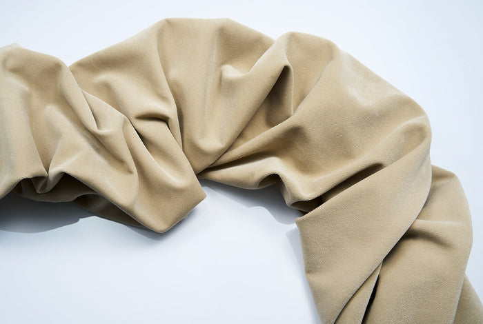 Velvet Curtain in Light Brown Color 01 - Extra Wide