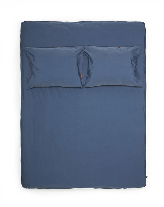 Vintage Egyptian Cotton Bedding in Two Tone Blue & Amber Colors