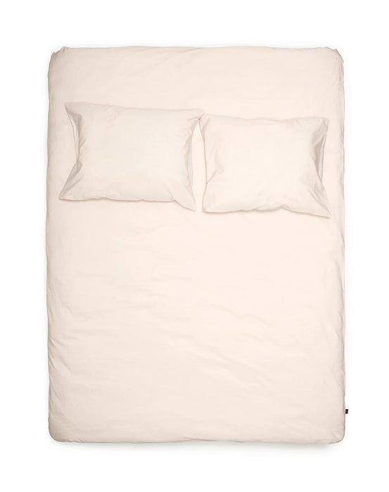 Vintage Egyptian Cotton Bedding in Two Tone Light Grey & Rose Blush Colors