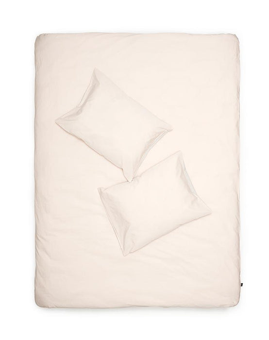 Vintage Egyptian Cotton Bedding in Two Tone Light Grey & Rose Blush Colors