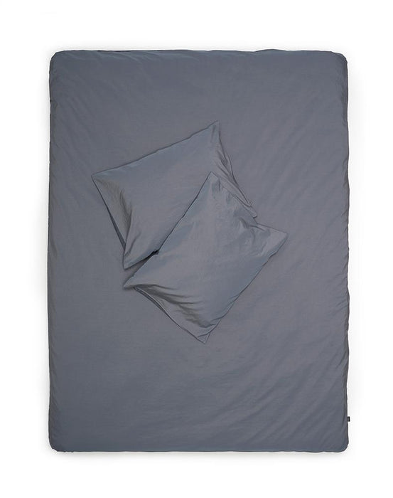 Vintage Egyptian Cotton Bedding in Two Tone Petrol & Denim Colors