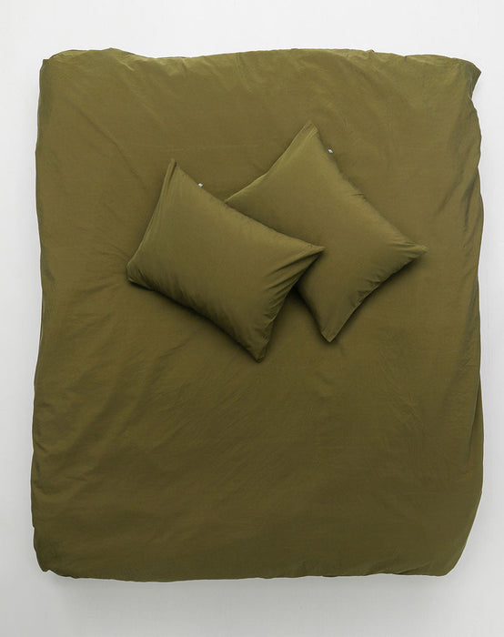 Vintage Egyptian Cotton Bedding in Olive Green Color