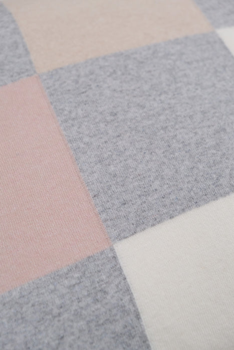 Cushion Cashmere and Merino Wool - Grey Check