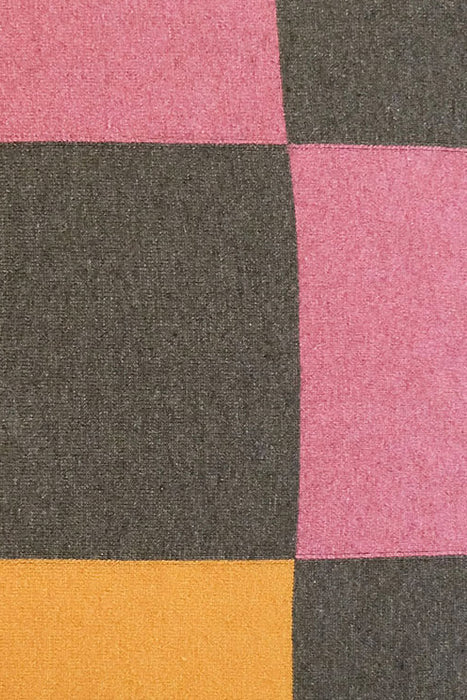 Cushion Cashmere and Merino Wool - Olive Check