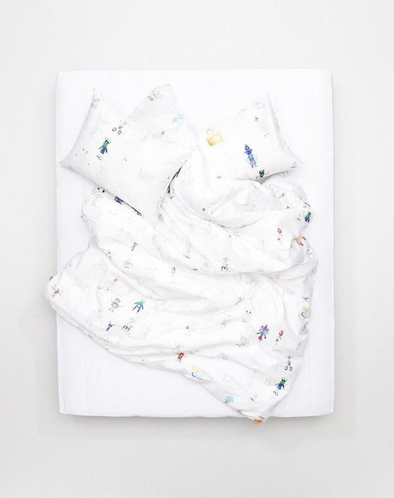 Kids Bedding "Robot Land" by Natalie Born