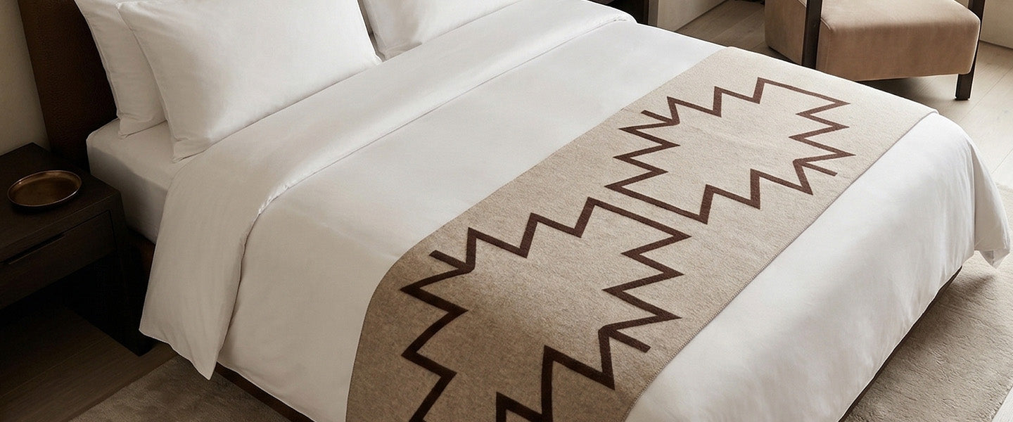 Hotel room blanket detail