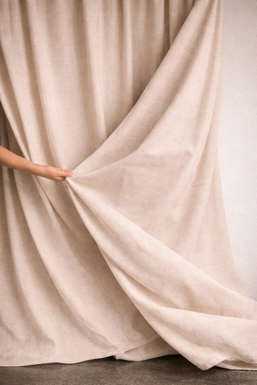 Vorhänge aus Wolle & Leinen „Lana Lino“ in Beige – ZigZagZurich