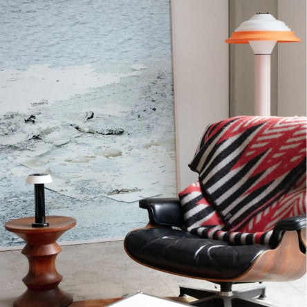 Blanket in lounge chair