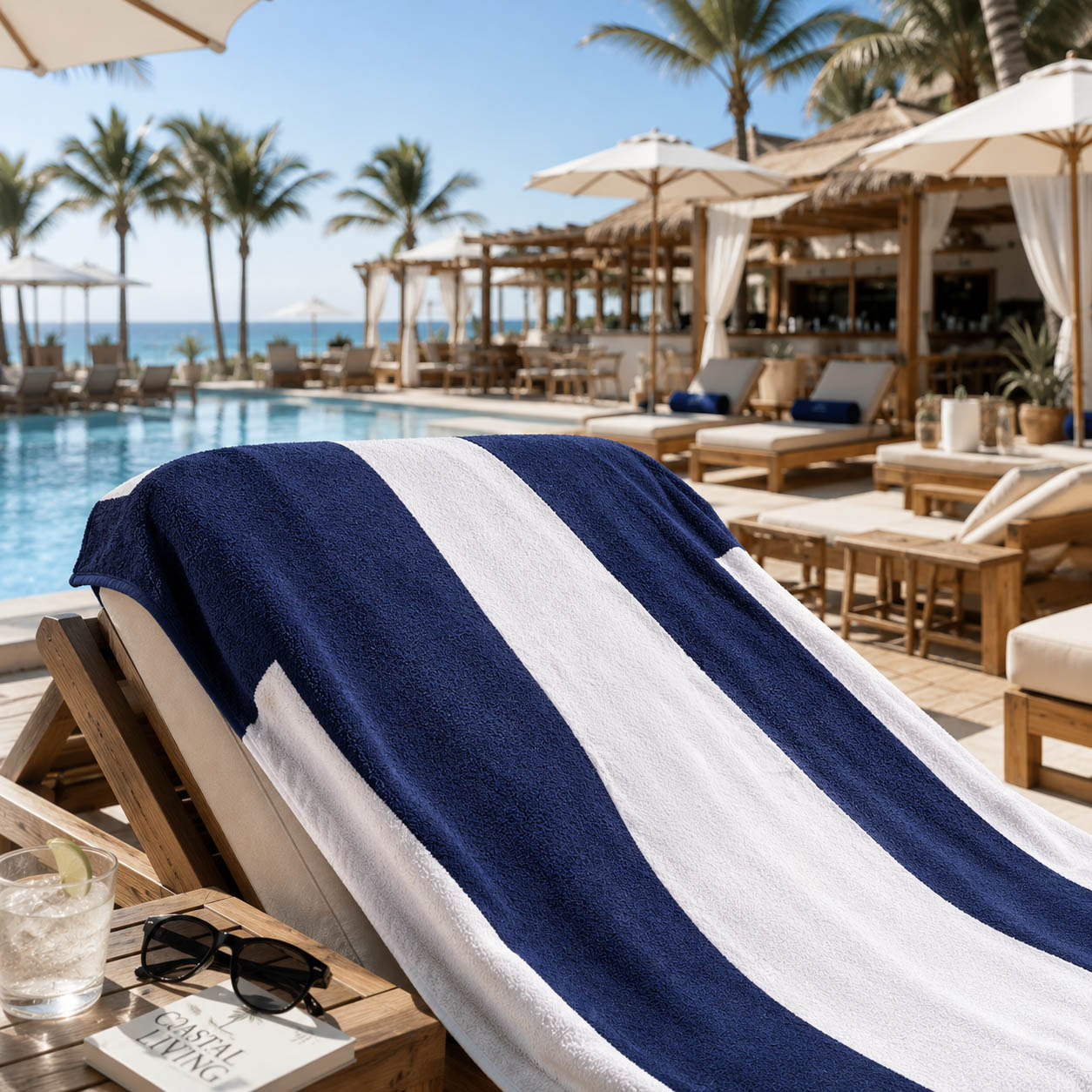 Luxury beach towel detail