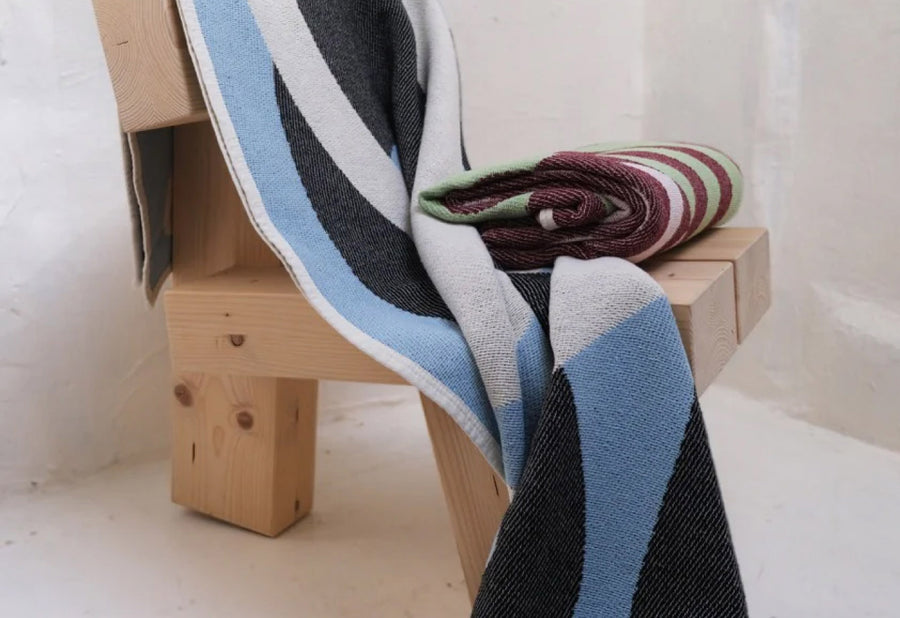 Blanket draped over a chair