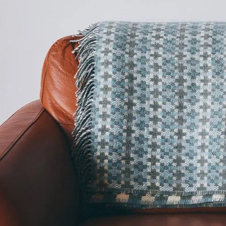 Woven throw close-up