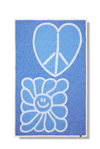 Cotton Beach Towel & Mini Blanket “Peace” by Jody Barton