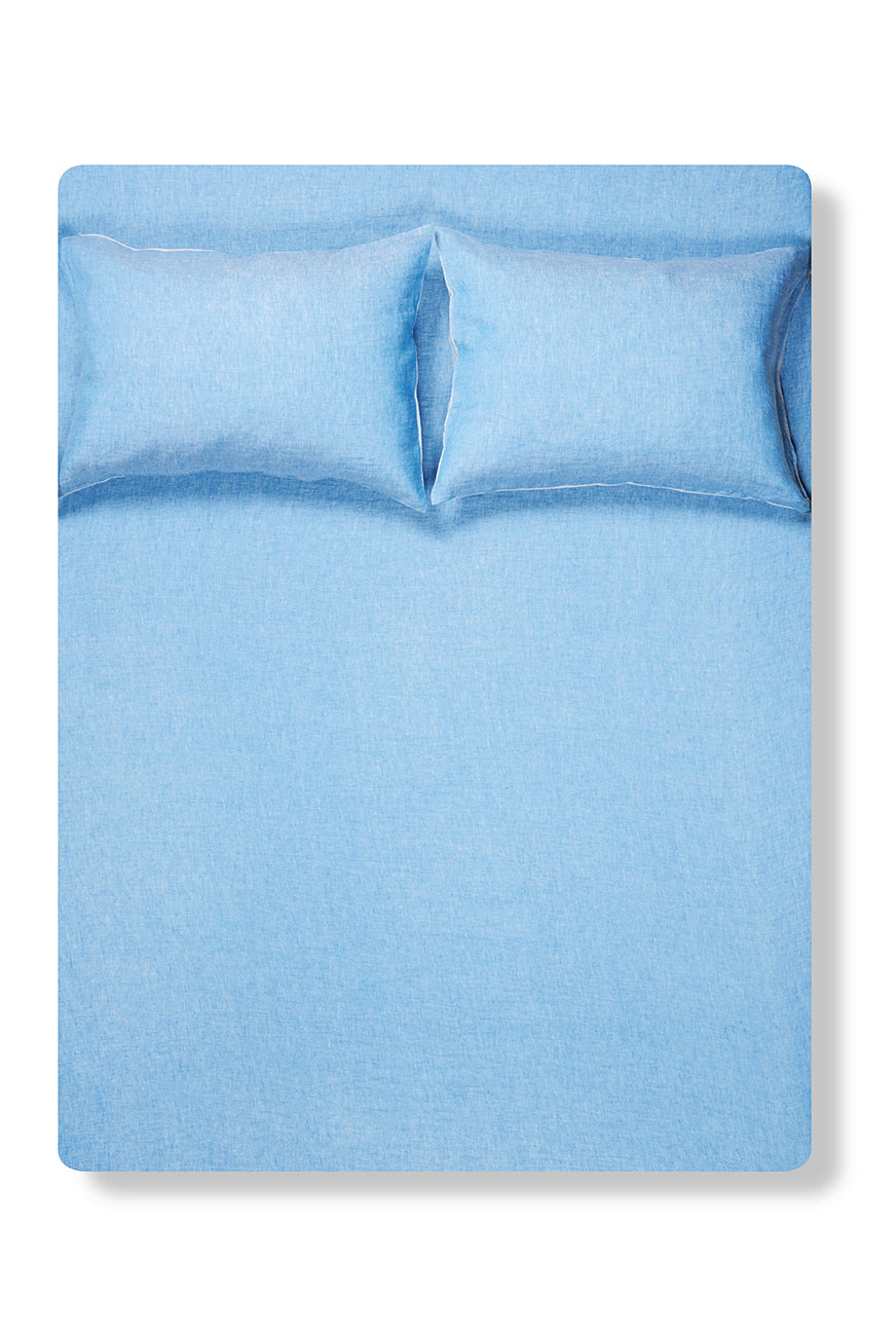 Linen Bedding Two Tone Stonewashed in Blue – ZigZagZurich