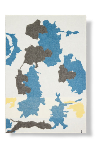 Wolldecke „Blue Vision“ von Elisa Saladin